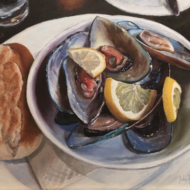 Mussels with Lemon Slices